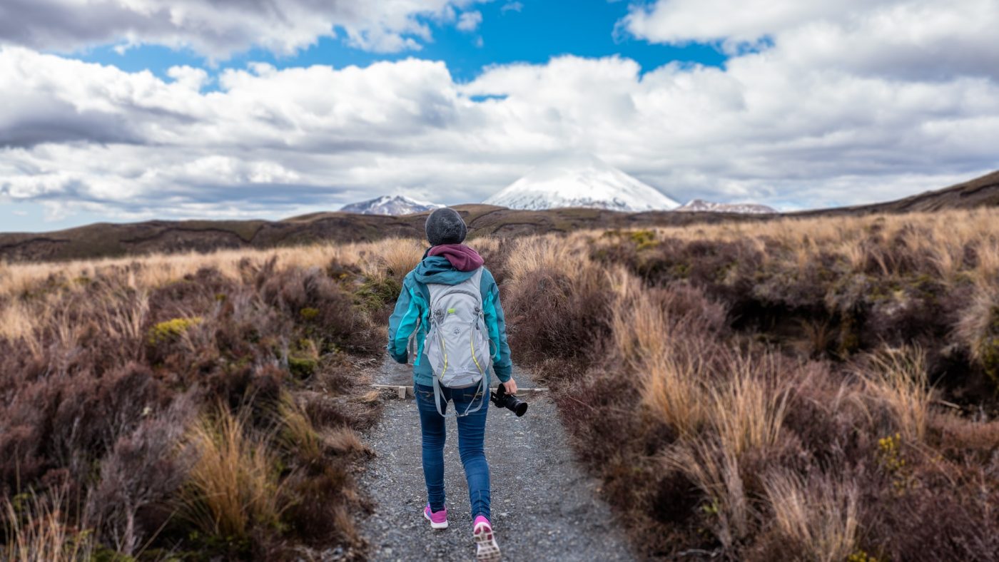 woman in hiking gear