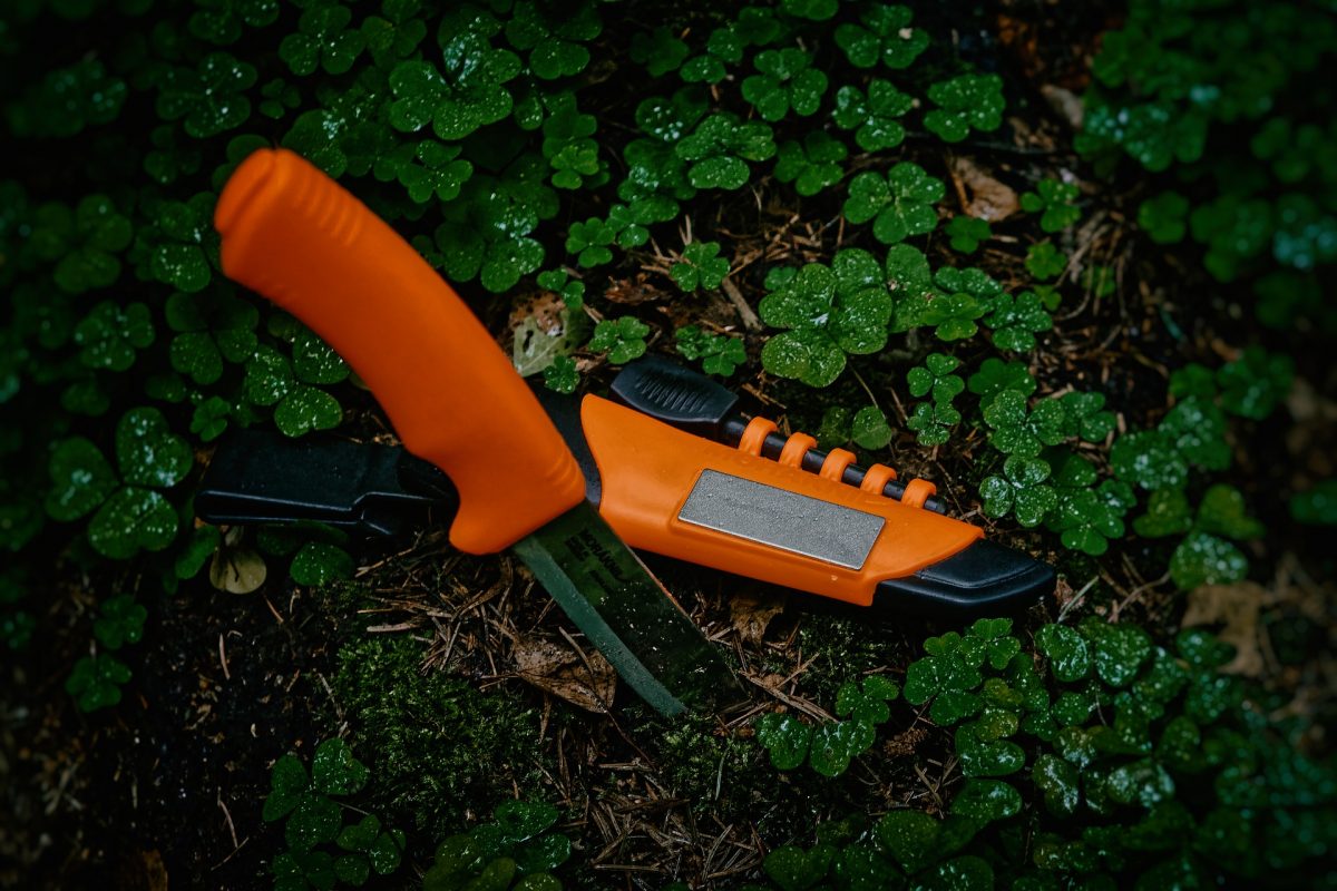 orange camping knife