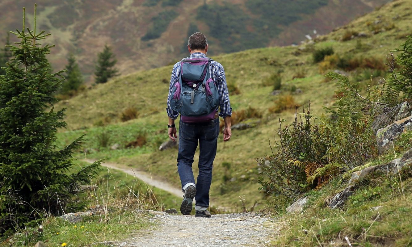 man treking