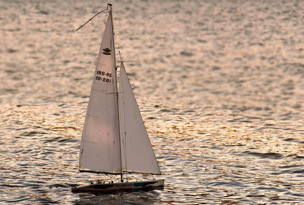 sailing boat out at sea