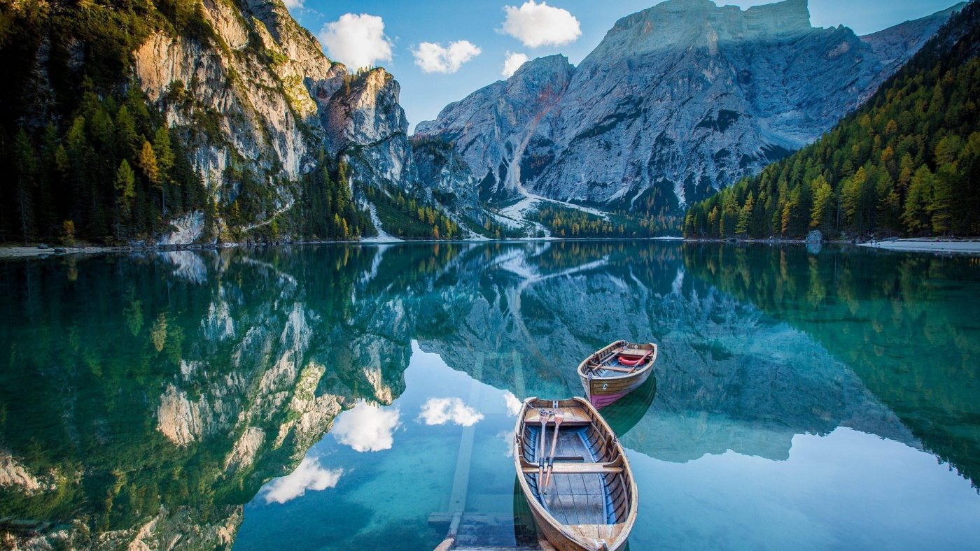 boats in a lagoon