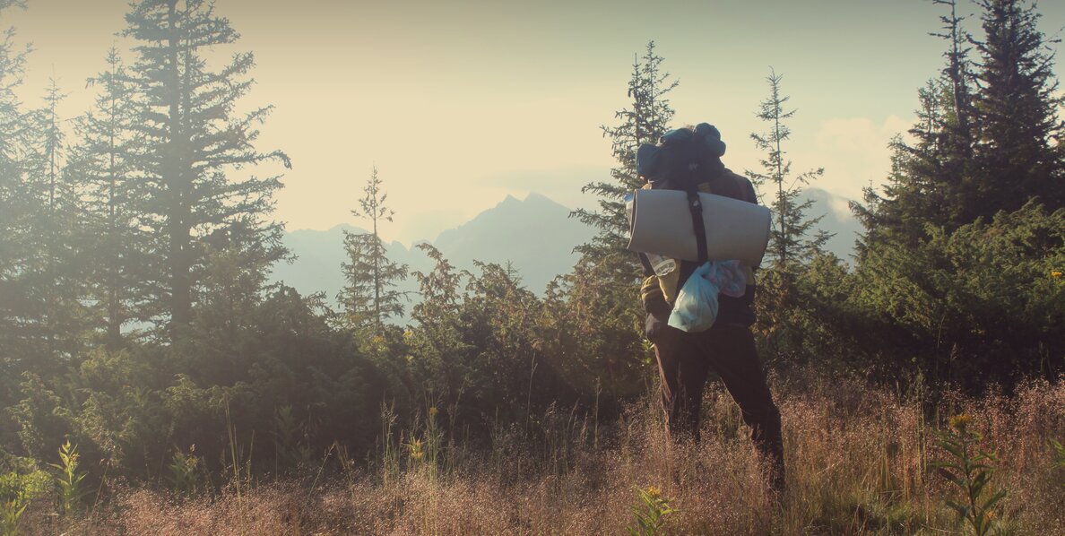 camping in the outdoors