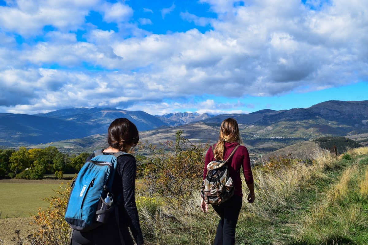 hiking in springtime