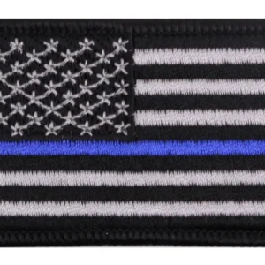 Rothco Thin Blue Line Flag Patch - Iron On