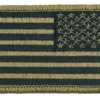 Rothco American Flag Patch With Hook Back - Green