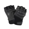 Rothco Fingerless Cut-Resistant Carbon Hard Knuckle Gloves - Black