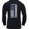 Rothco Thin Blue Line Honor and Respect Long Sleeve T-Shirt